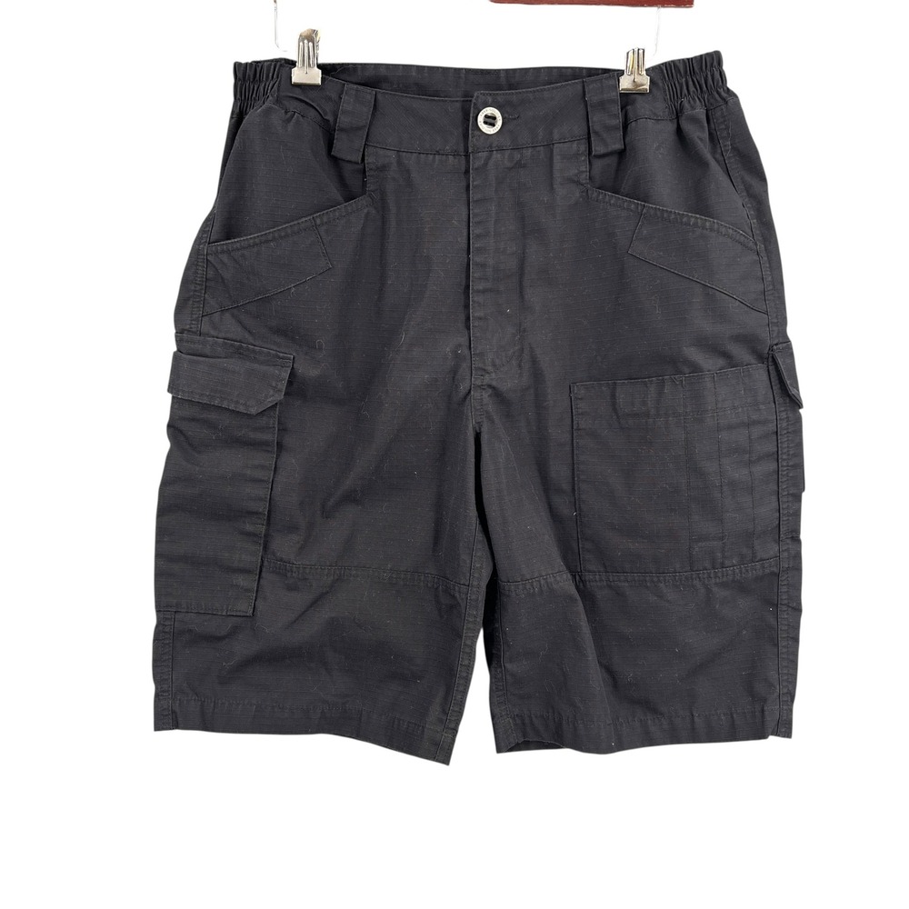 Free Soldier Mens Cargo Shorts Black Tactical‎ Outdoor Ripstop Size 32 Inseam 10